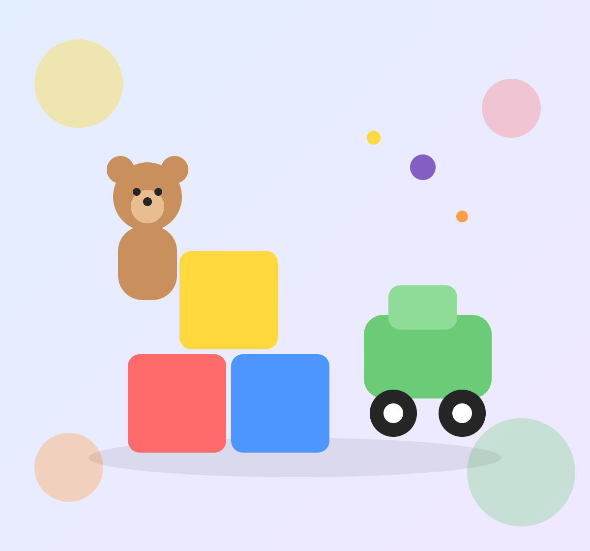 Colorful toys illustration - KidzDuniya